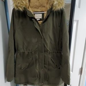 Faux Fur Hooded Parka